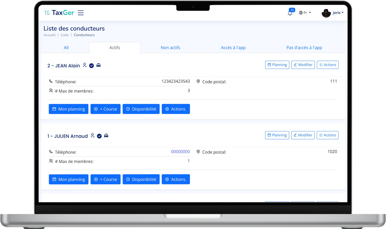 Gestion des Utilisateurs